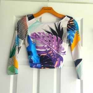Bebe tropical crop top